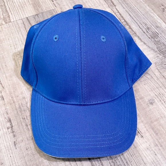 2/$20 Unisex Velcro Adjustable Chino Twill Ballcap Royal Blue / White NWT - Picture 3 of 6